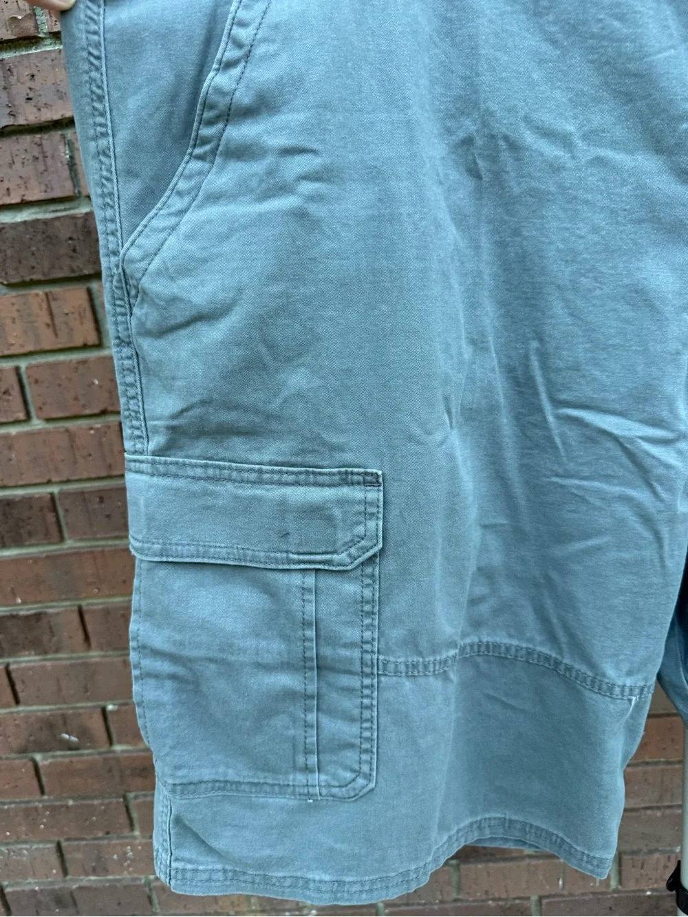 Wrangler Five Star Heritage Relaxed Fit Cargo Shorts Gray Flat Front Size 46 New